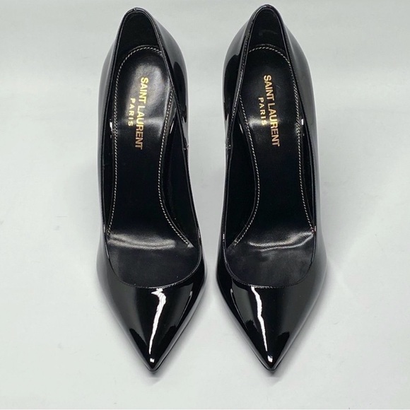 Yves Saint Laurent Black Patent Heels - Picture 3 of 9